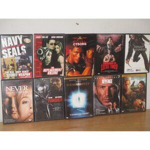 DVD's Action and Adventure Lot of 10 Good With No Scratches Includes Many Action